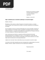 Example of A Formal Letter in French