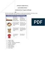 Activity N°3. English 2th (L1) Jomaira Medina Molano Universidad de Sucre. Programa de Biología 2. VOCABULARY (Pág. 125) A