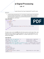 Digital Signal Processing: Name: Roll No: Aim