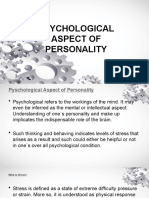 Psychological Aspect of Personality