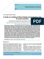 A Study On Creating Writing Strategy and Evaluation Tool For Book Summary