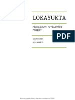 Lokayukta: Criminilogy-Iv Trimester Project