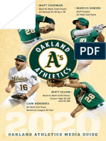 2020 Oakland A's Media Guide