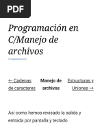 Programación en C Manejo de Archivos Wikilibros