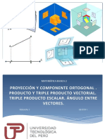 Proyección y Componente Ortogonal. Producto y Triple Producto Vectorial