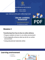 April 16: Module 2: Transitioning From Face-to-Face To Online Learning