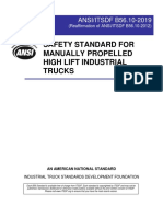 Safety Standard For Manually Propelled High Lift Industrial Trucks