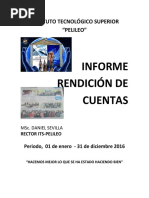 Informe de Rendición de Cuentas 2016