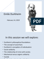 Emile Durkheim: February 14, 2019