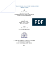 A Brief Study On Ratio Analysis in Odisha Mining Corporation