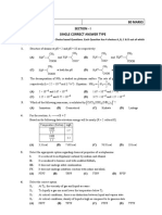 Part - I (Chemistry) 80 Marks Section - I Single Correct Answer Type