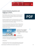 Create Chemistry Equations and Diagrams in Word