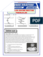 Ejercicios de Ángulos Entre Rectas Paralelas para Cuarto de Secundaria