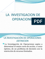 La Investigación de Operaciones