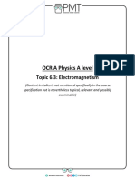 OCR A Physics A Level: Topic 6.3: Electromagnetism