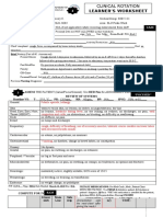 Learner'S Worksheet: Clinical Rotation