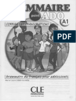 Corriges Et Transcriptions - Grammaire Ado A1 PDF