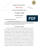 Proyecto Del Senado 1333 - Código Municipal de Puerto Rico