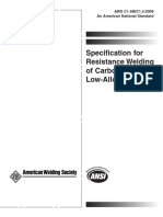 Specification For Resistance Welding of Carbon and Low-Alloy Steels