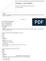 Unit 3 Fourier Transforms Questions and Answers - Sanfoundry PDF