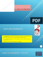 Exponents and Powers