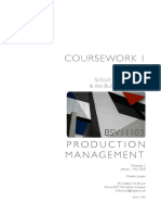 Coursework 1: BSV11103 Production Management