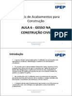 Aula 6 - Gesso Na Construção Civil PDF