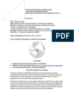 Guía 1, Ubicación y Extensión Del Territorio Colombiano. Grados 5 A y B.