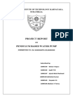 Project Report Pendulum Based Water Pump: National Institute of Technology Karnataka, Surathkal