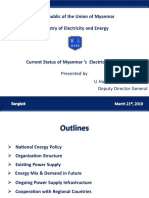 The Republic of The Union of Myanmar Ministry of Electricity and Energy