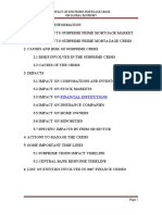 Impact of Sub Prime Mortgage Crisis On Global Economy: Financial Institutions