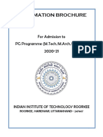 M.Tech. Brochure 2020 IIT-R PDF