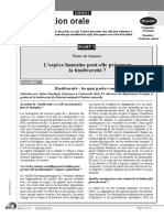 Exemple 3 Sujet Dalf c1 Document Examinateur Production Orale Sciences PDF