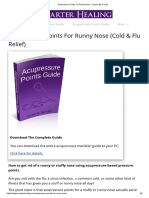 Acupressure Points For Runny Nose, Caused by A Cold