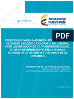 Protocolo Riesgo Biologico Its Vih Hepatits PDF