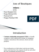 Group Members:: CRM Practices of Boutiques