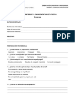 Guía de Entrevista en Oe Docente PDF