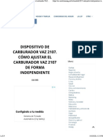 Dispositivo de Carburador VAZ 2107. Cómo Ajustar El Ajustar Carburador VAZ 2107 de Forma Independiente