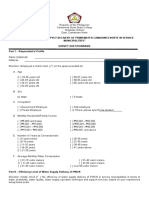 "Efficiency of Water Supply Delivery of Primewater Camarines Norte in Service Municipalities" Survey Questionnaire Part 1 - Respondent's Profile