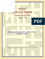 Philip M. Parker - Webster's Korean To English Crossword Puzzles - Level 13 (2006, ICON Group International, Inc) PDF