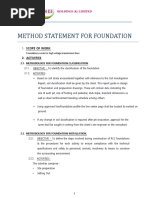 Foundation Works Method Statement PDF