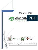 Memorias Xix Simposio Iberoamericano de Conservacion