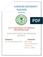 Aligarh Muslim University Aligarh: "Constitution of Criminal Courts"