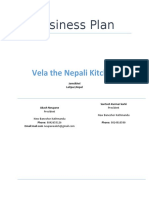 Business Plan: Vela The Nepali Kitchen