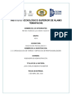 2.3.2 Organizacion de Tareas y Definicion de Responsabilidades