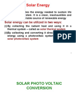 Solar Energy: Solar Energy Can Be Utilized in Two Ways