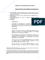 Ámbito de Aplicación Del Reglamento de Bruselas I: Resumen Sobre El Funcionamiento Del Rbi Bis