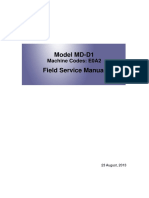 Model MD-D1 Field Service Manual: Machine Codes: E0A2