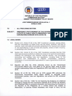 Mergency Procurement by The Government During A State of Public Health Emergency Arising From The Coronavirus Disease 2019 (Covid-19)