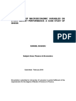 The Effect of Macroeconomic Variables On Stock Market Performance: A Case Study of Ghana